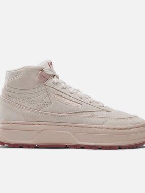 Reebok Women's Club C Geo Mid Sneakers - Pale Pink Platform |W 9
